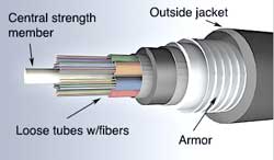 فیبر نوری Armored Cable